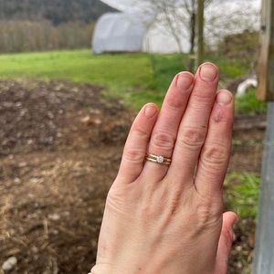 14 karat Yellow Gold wedding set size 6.5